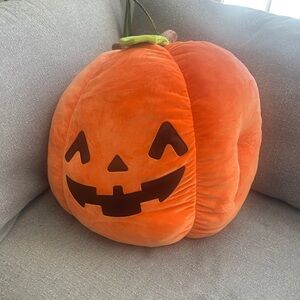 Orange Pumpkin Plush with Face